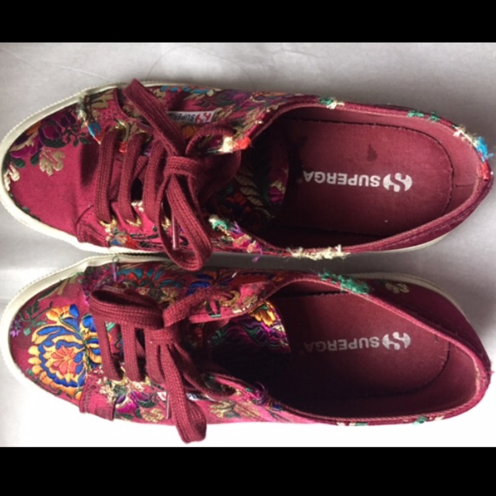 Superga Red 2750 Korelaw Mandarin Embroidery